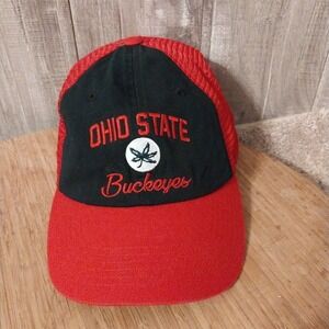 NICE Ohio State Buckeyes Red Fan1 Authentic Headwear NCAA Hat Snapback Mesh Cap